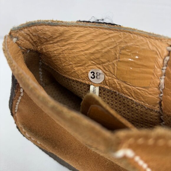 Bronx Ankle Boots Wedge Heel Size EU 38 Brown Suede Leather Lace Up Bootie - Picture 9 of 12